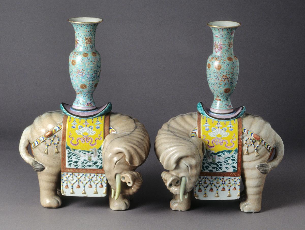 2001.0020.016.001, .002 Figure Candlesticks