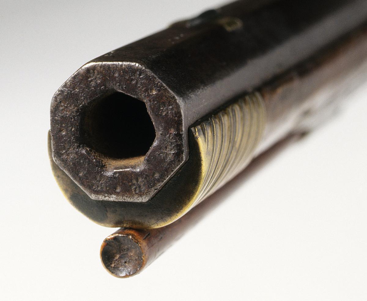 2001.0022 Flintlock Rifle, Detail
