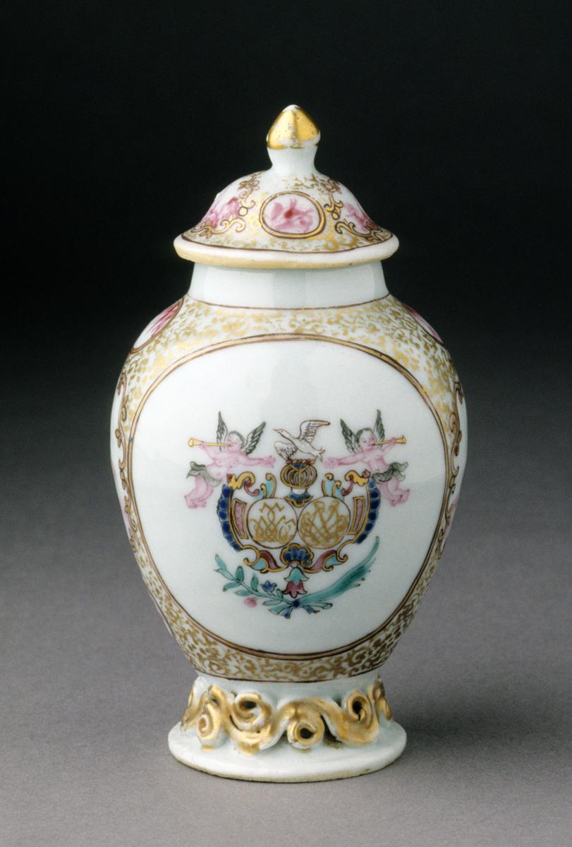 2001.0029.008 A,B Porcelain tea cannister