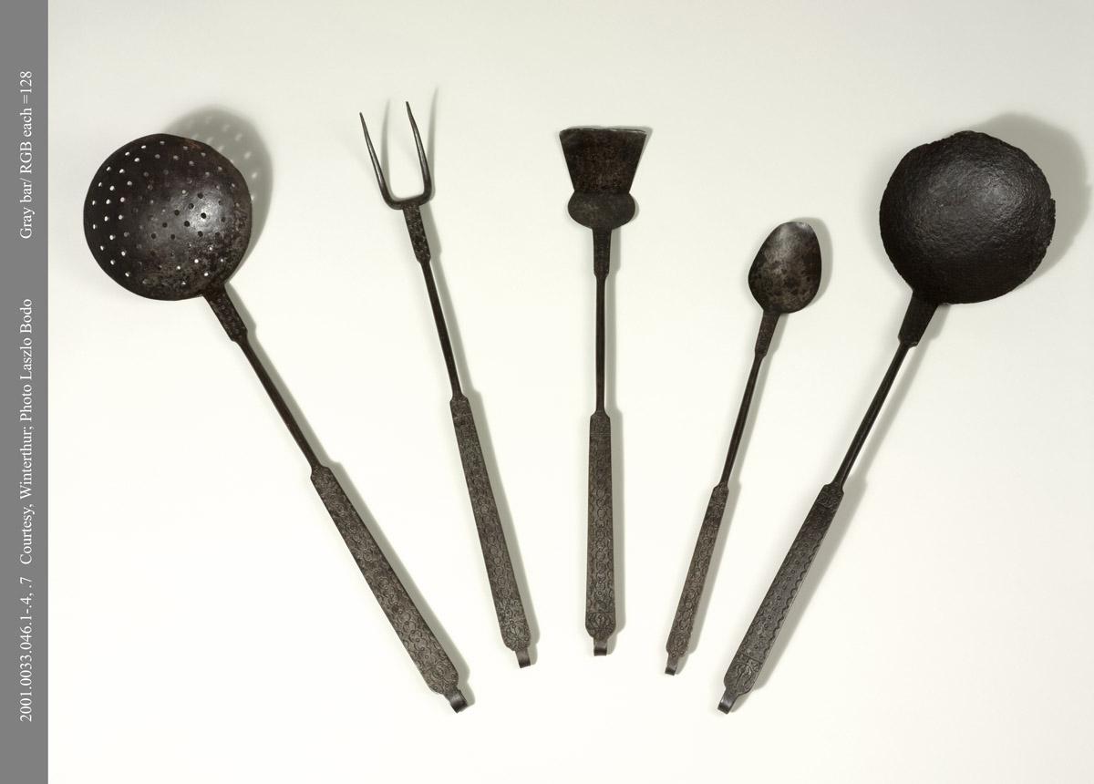 2001.0033.046.001-.004, .007 Skimmer, Fork, Spatula, Spoon, Ladle