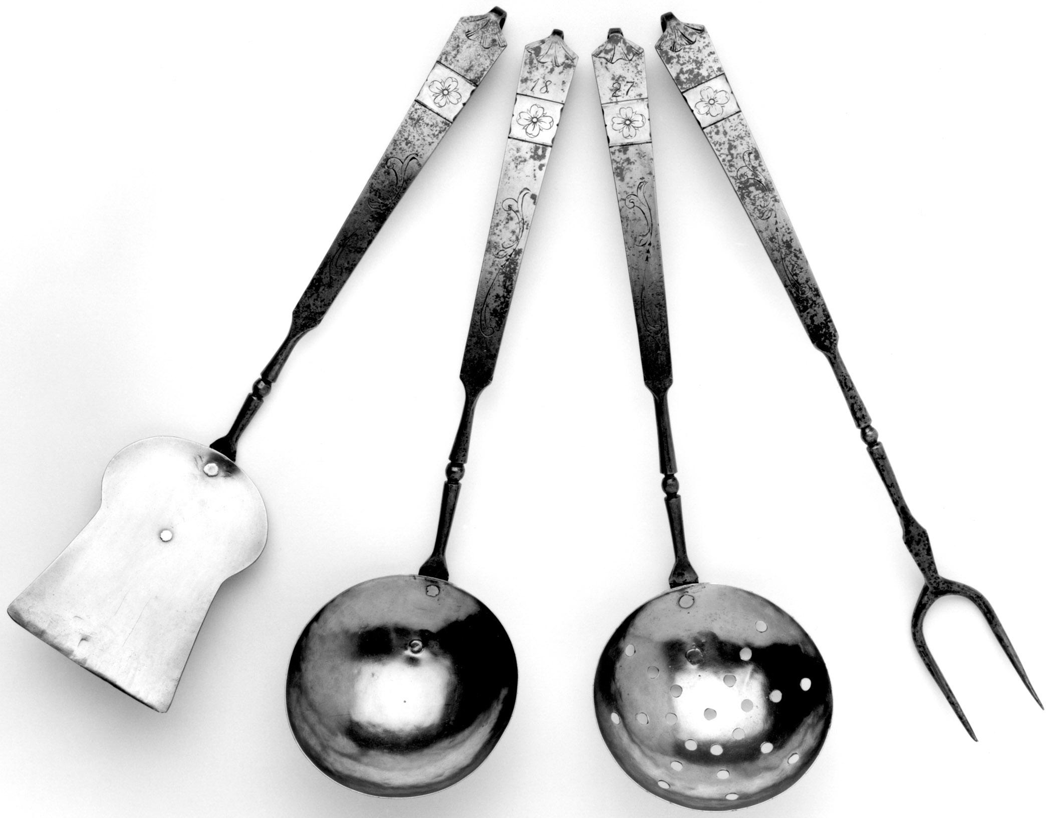 2001.0033.285.001-004, Spatula, Fork, Ladle, Skimmer