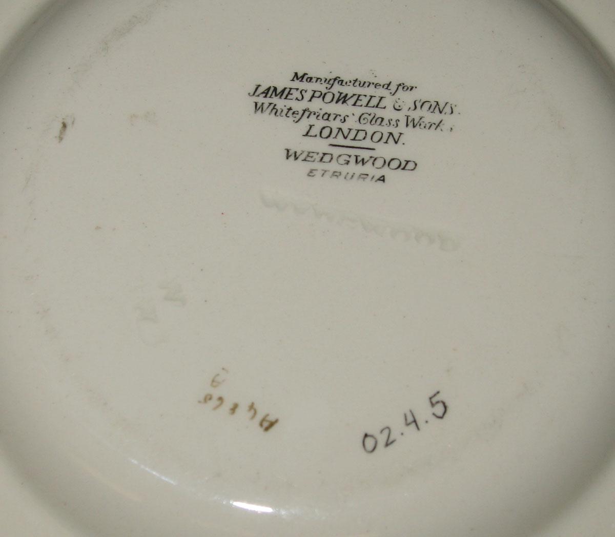 2002.0004.005 Creamware plate (underside)