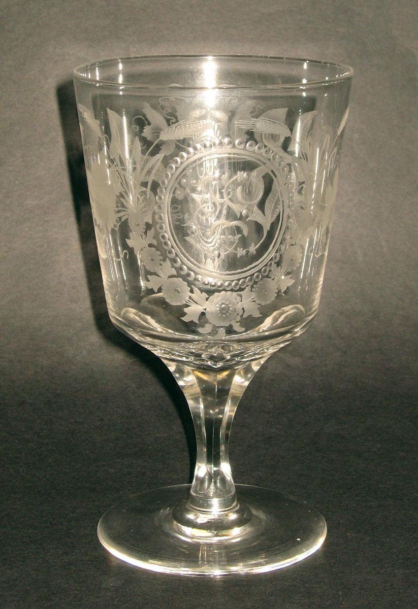2002.0021.004 Glass goblet (monogram)