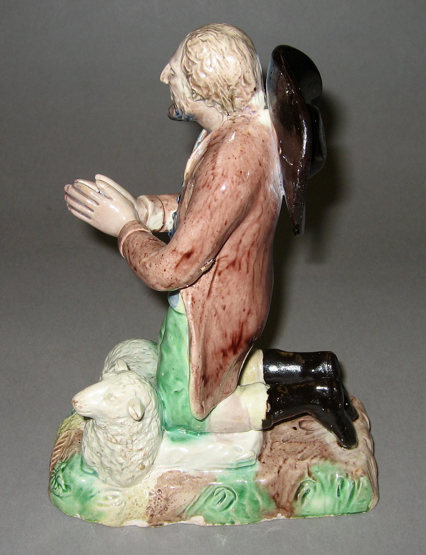2002.0030.008 Figure (Spanish Peasant Worshipping) Side view