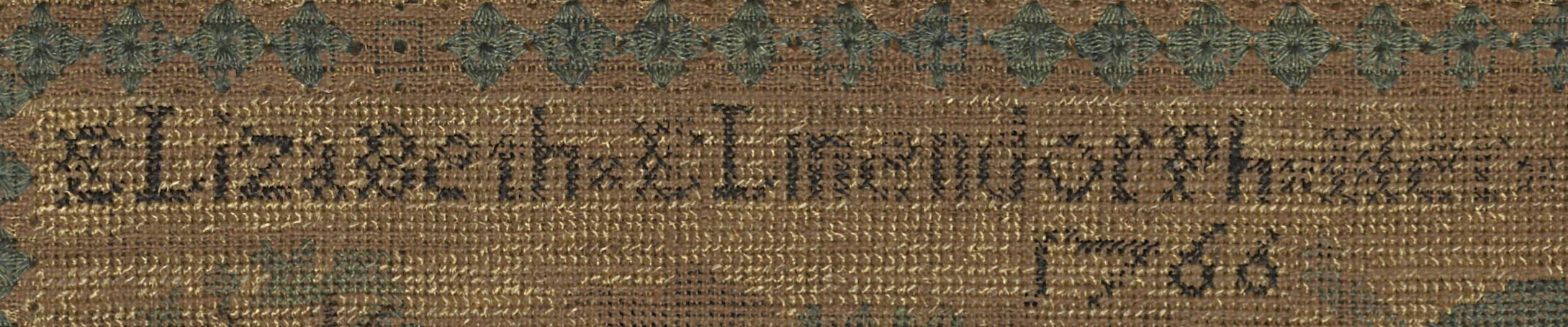 1958.0968 A Sampler, Detail 10