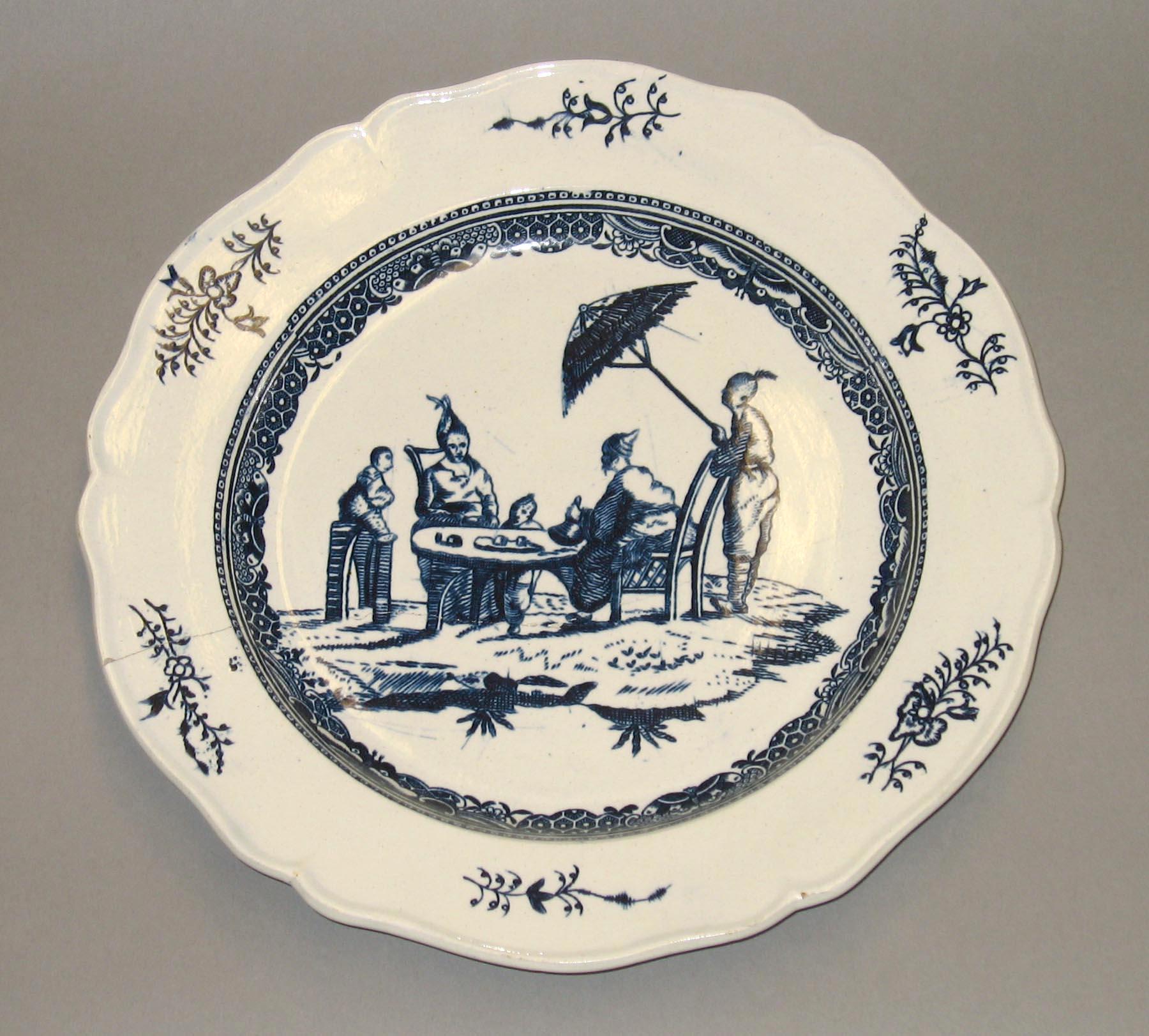 2002.0033.001 Pearlware (Bovey Tracey) plate