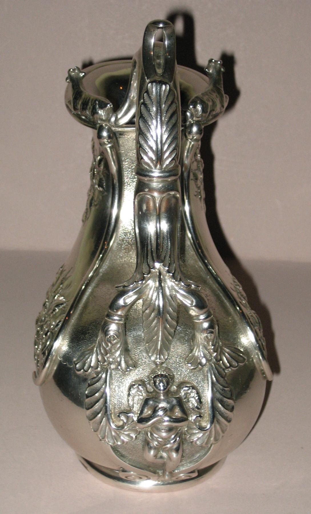 2002.0035 Silver askos or jug (handle detail)