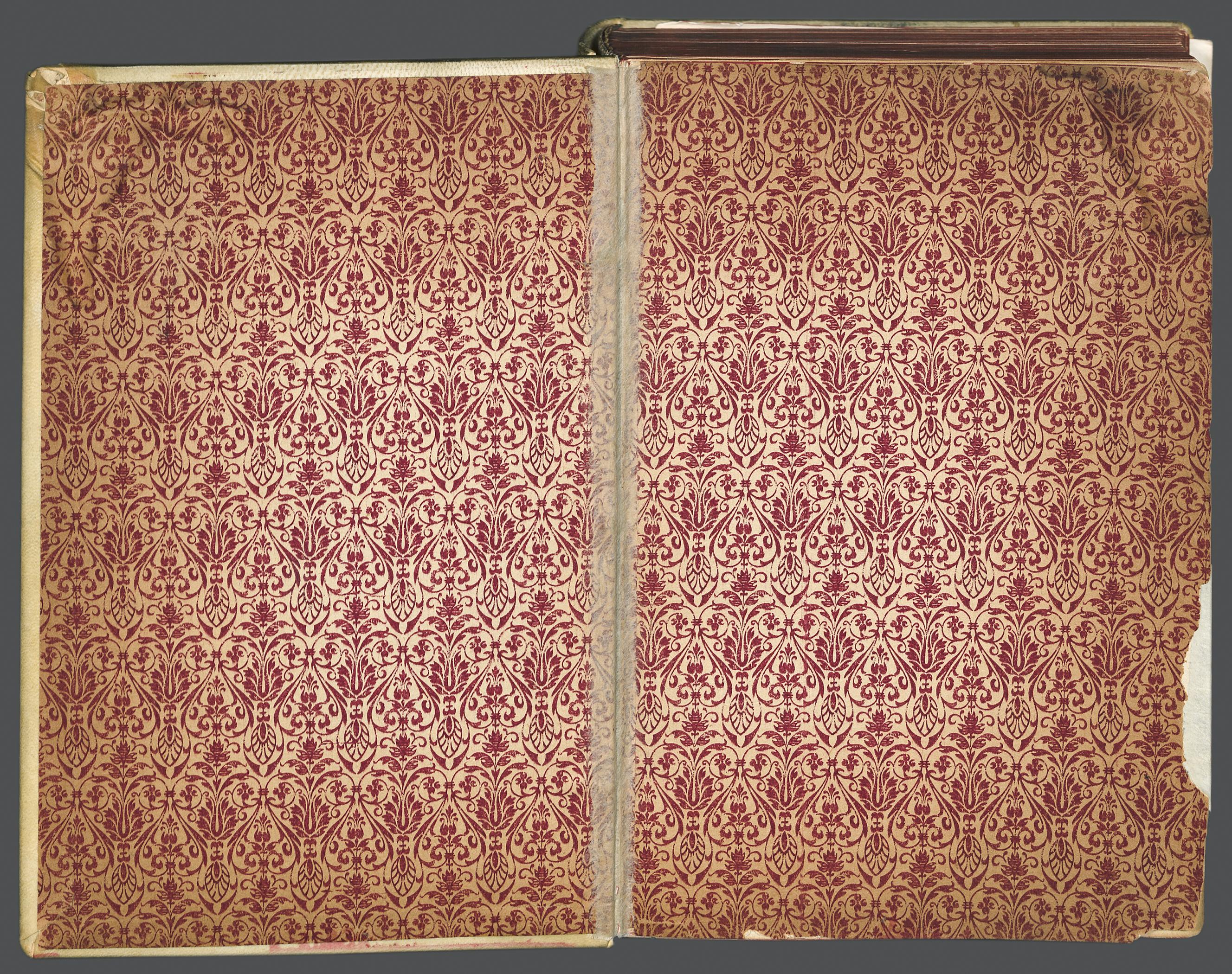 2002.0053 Sketch book, Front cover end papers