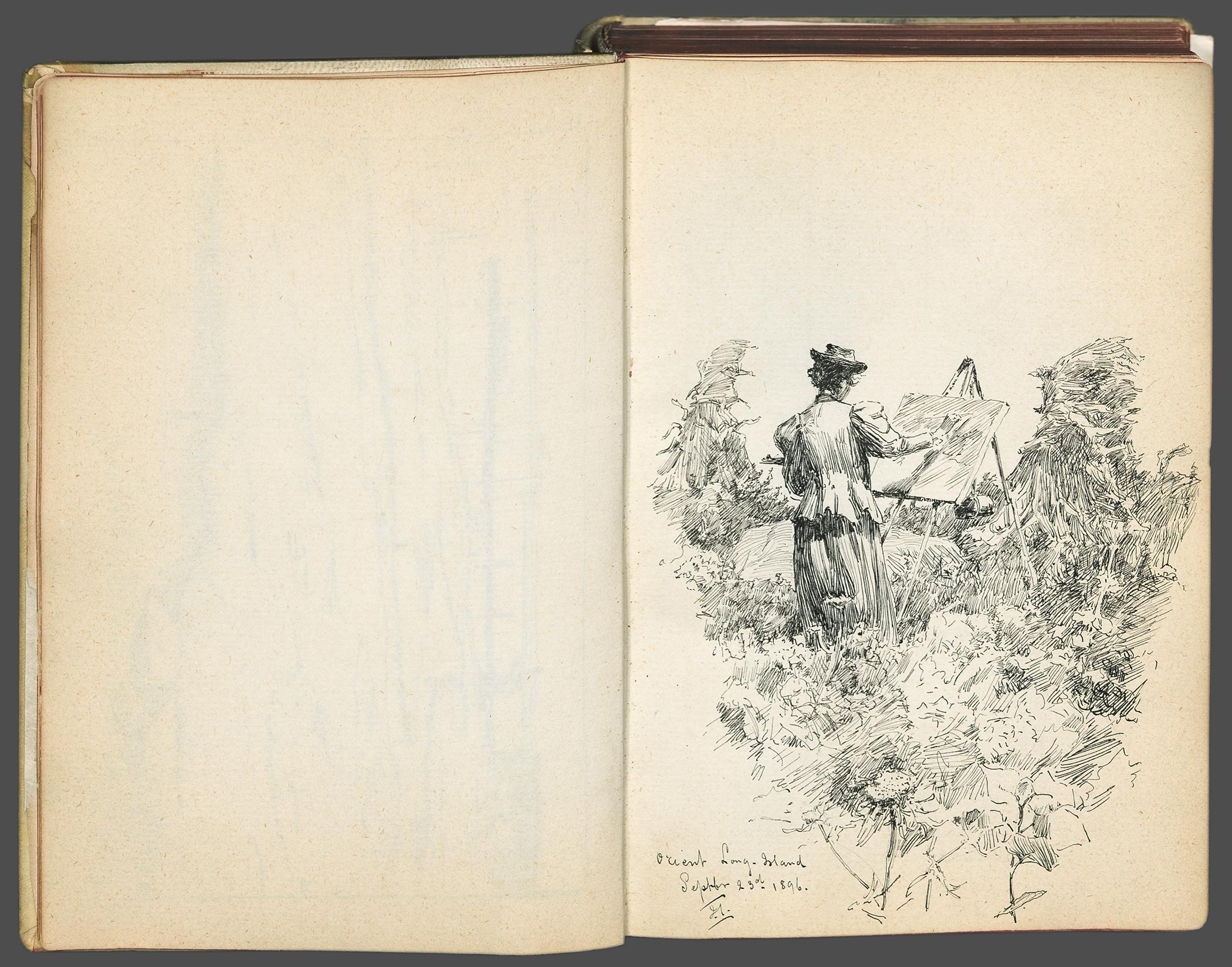 2002.0053 Sketch book, Pages 6 amd 7