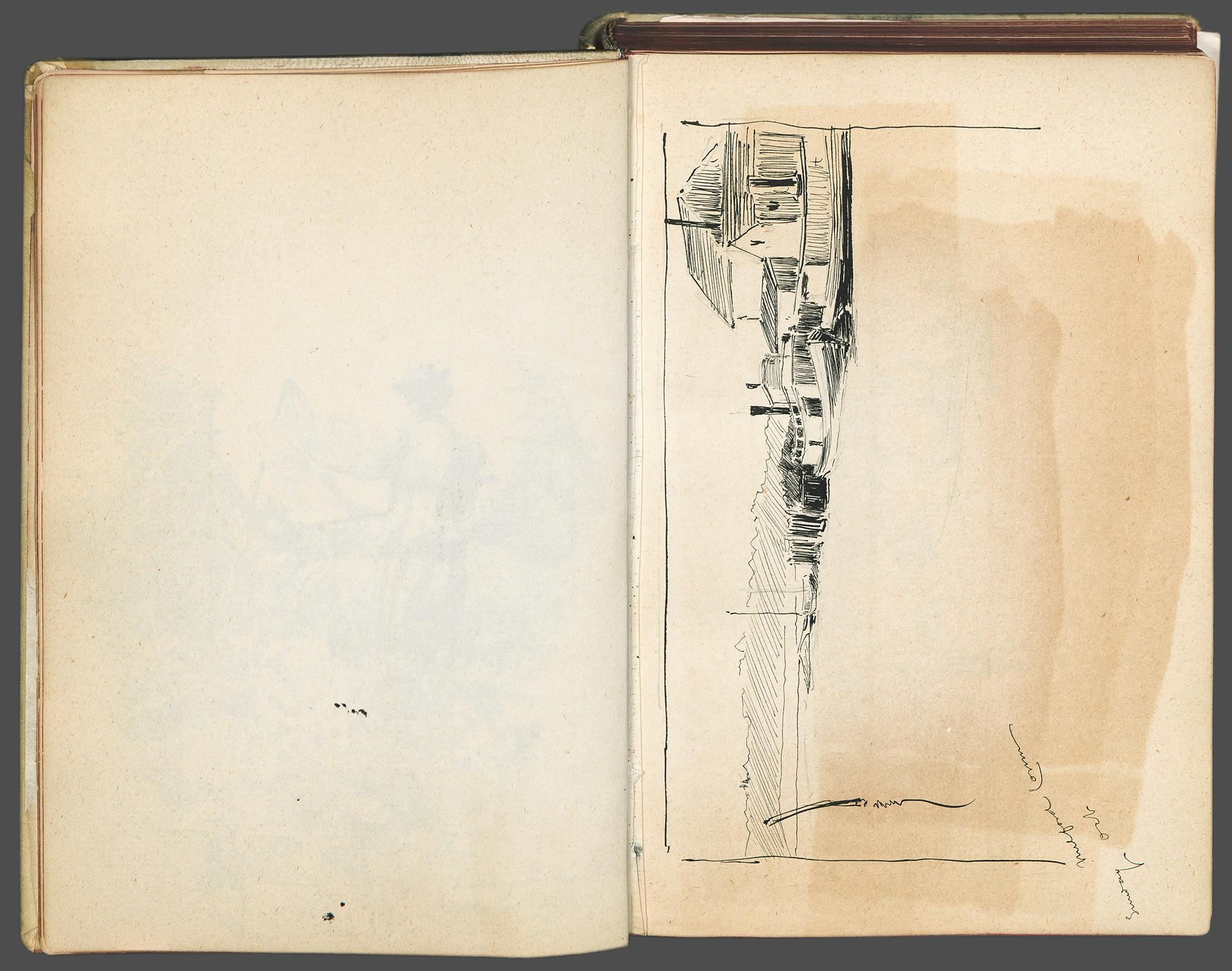 2002.0053 Sketch book, Pages 8 and 9