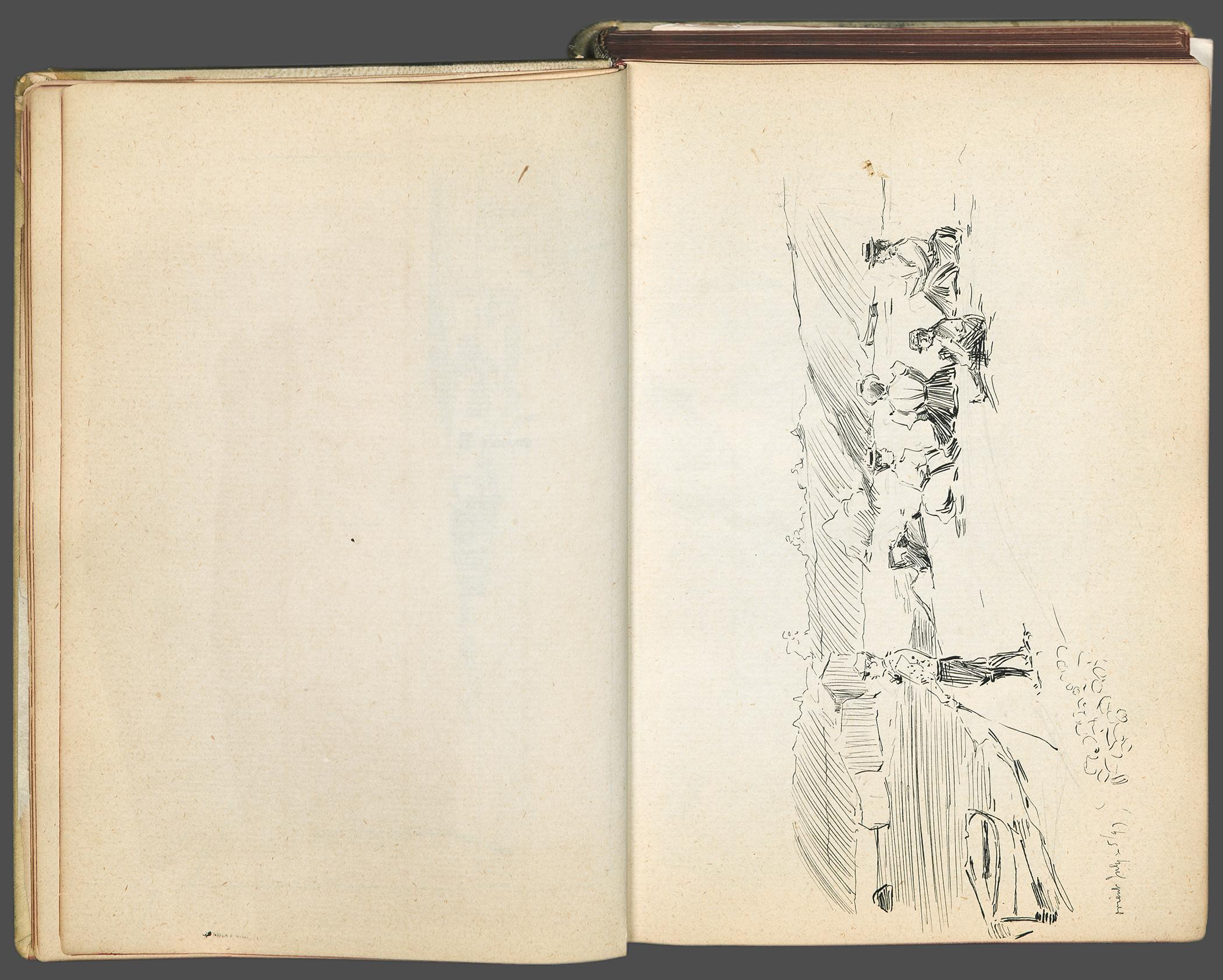 2002.0053 Sketch book, Pages 10 and 11