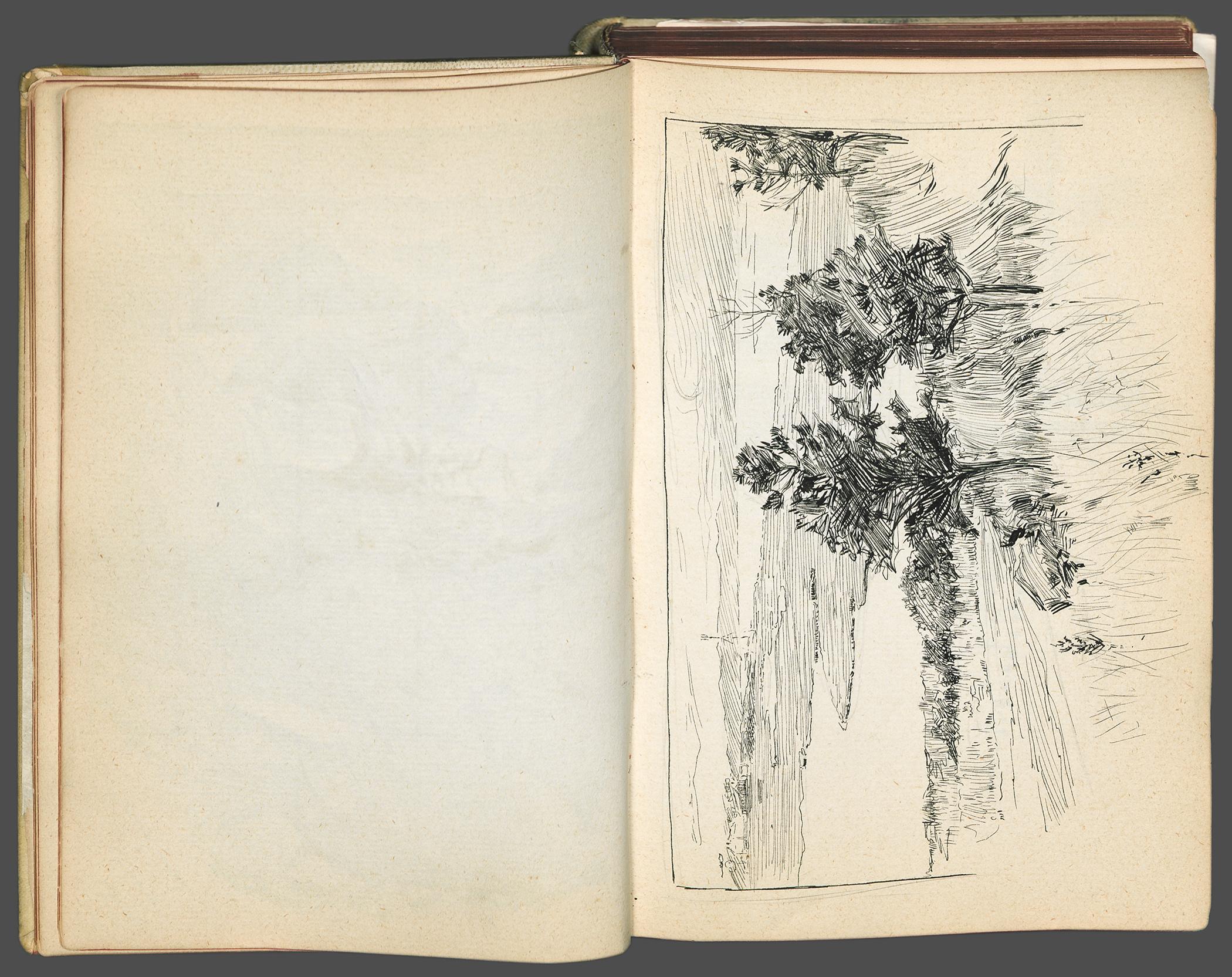 2002.0053 Sketch book, Pages 14 and 15