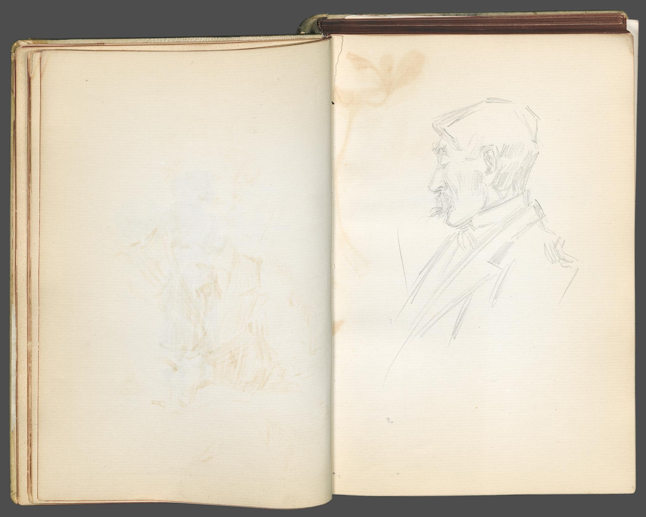 2002.0053 Sketch book, Pages 20 and 21