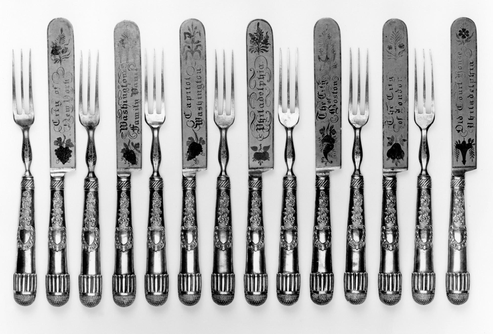 2003.0008.001-.014 Knives and Forks, view 2