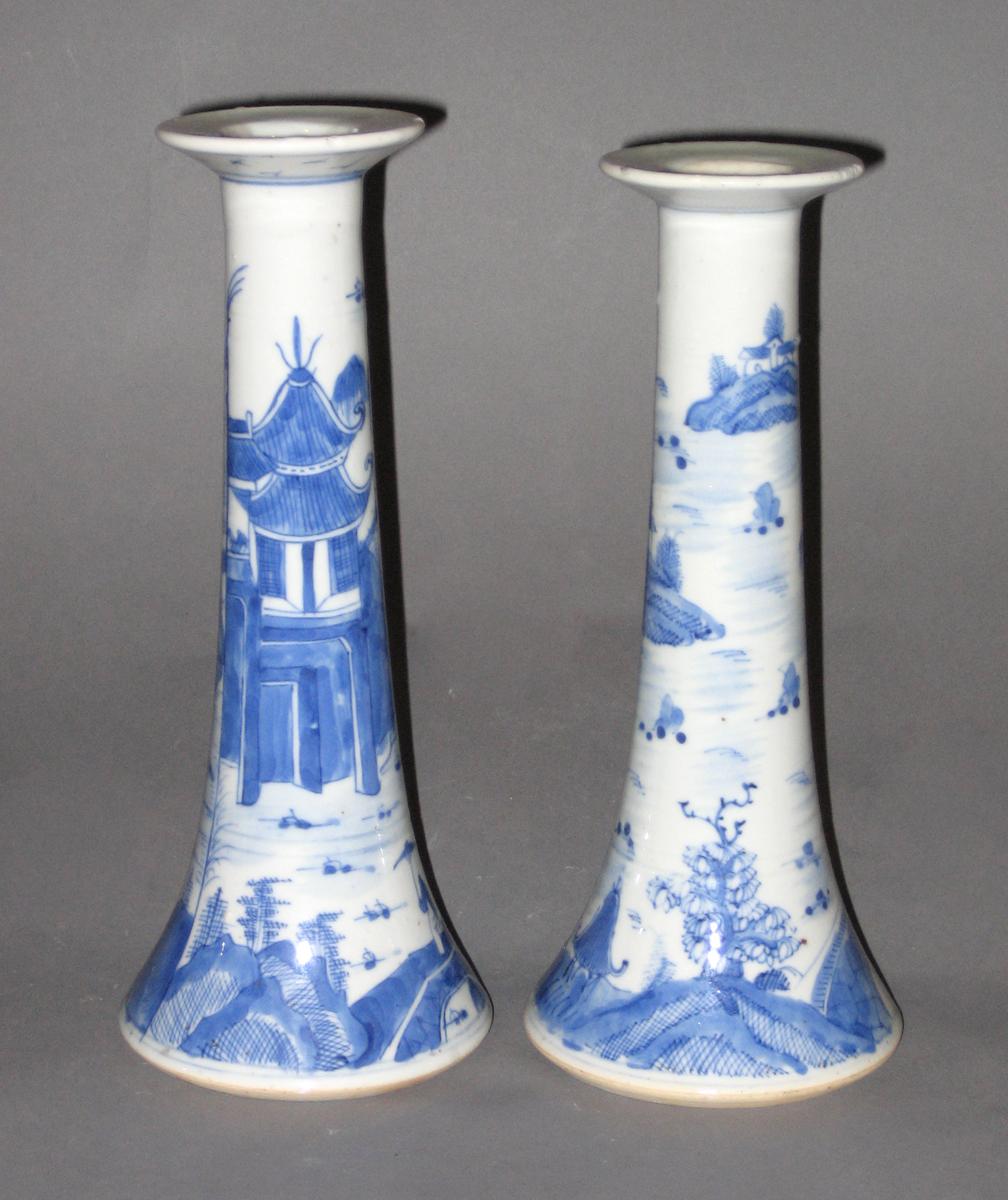 2003.0012.030.001 and .002 Porcelain candlesticks, side 2