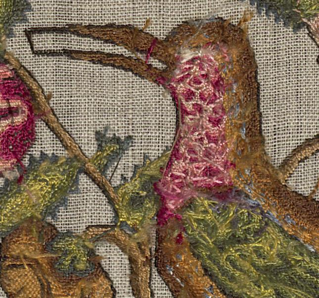2003.0013.016 A Needlework Picture, Verso Detail 5