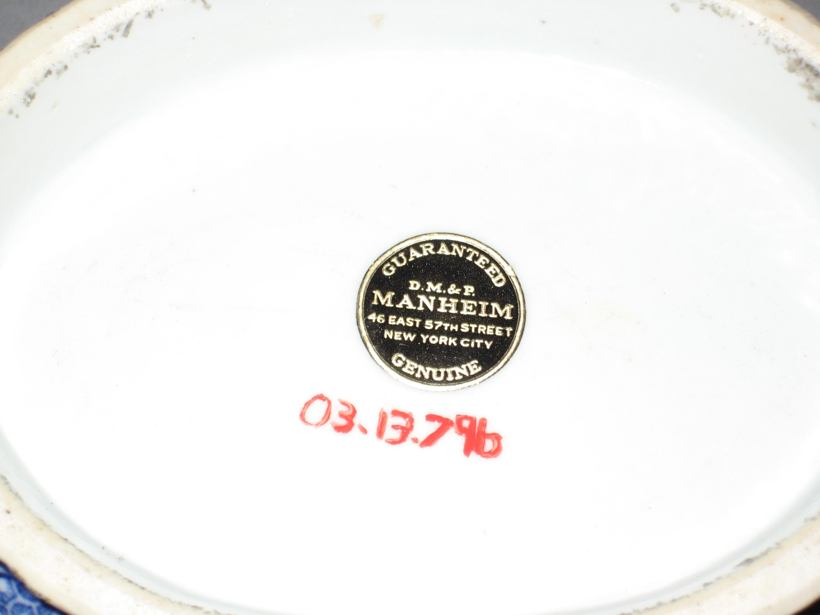 2003.0013.079 A, B  Tureen label