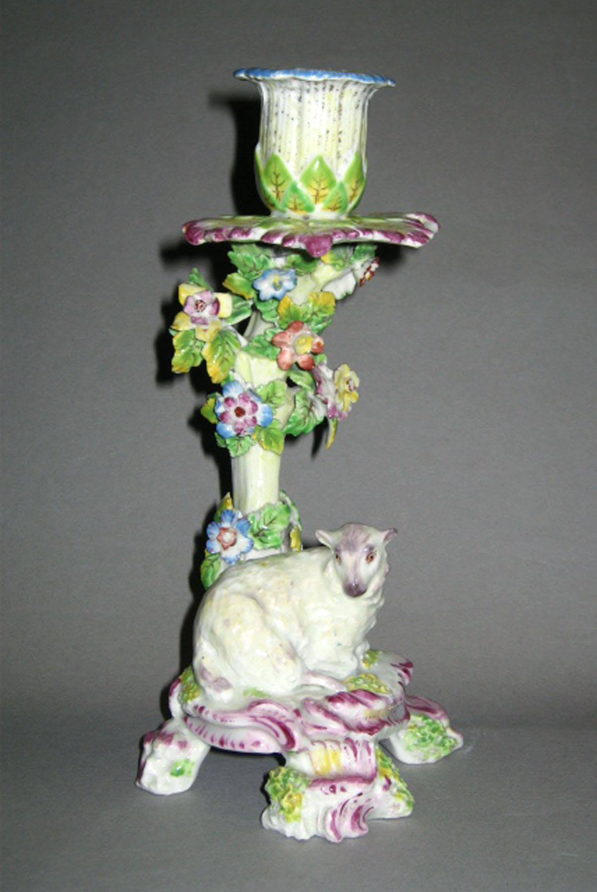 2003.0013.083.001 Bow soft-paste porcelain candlestick