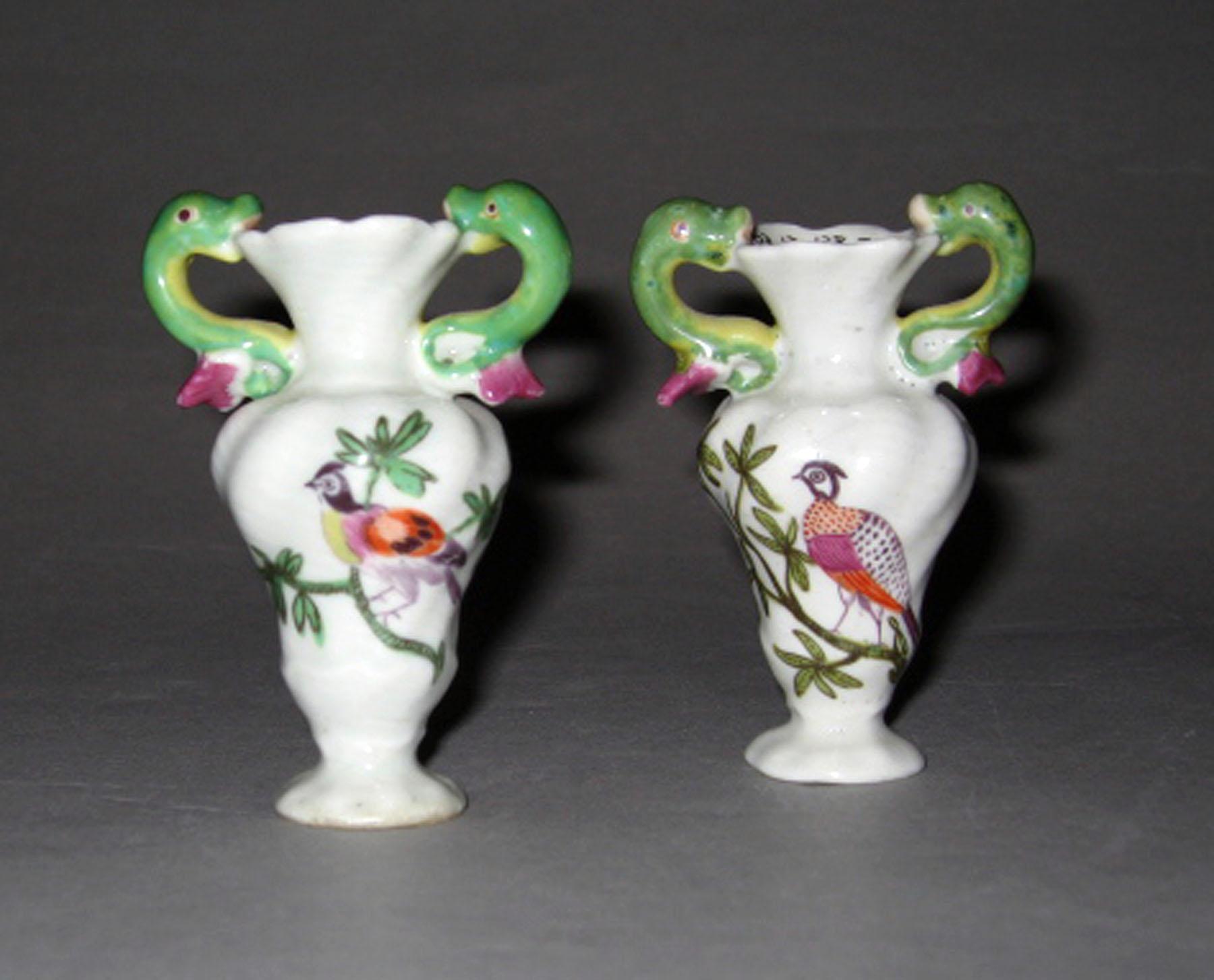 2003.0013.138.001, .002 Pair of miniature porcelain vases
