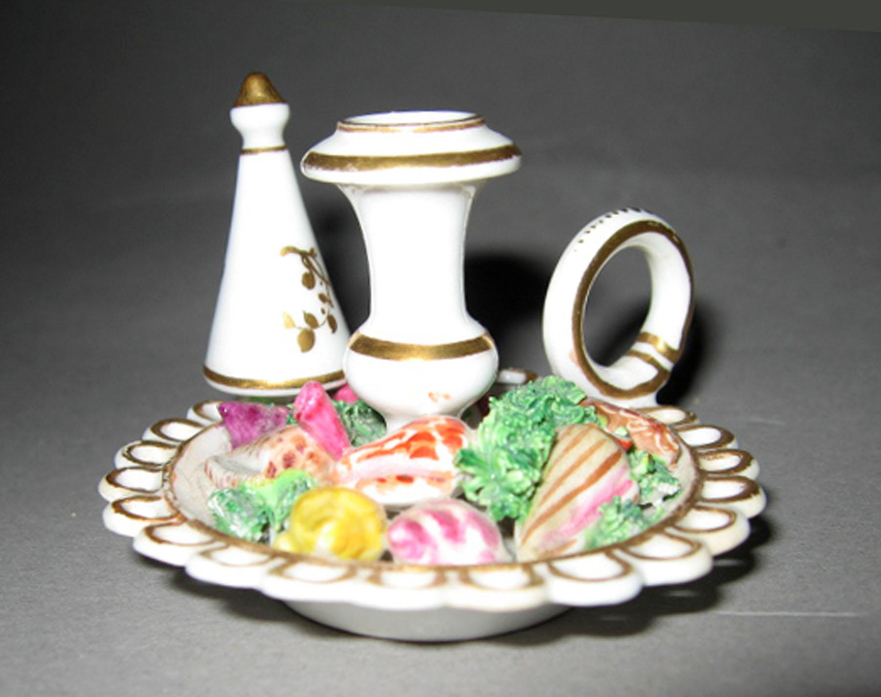 2003.0013.152 A, B Miniature porcelain chamberstick