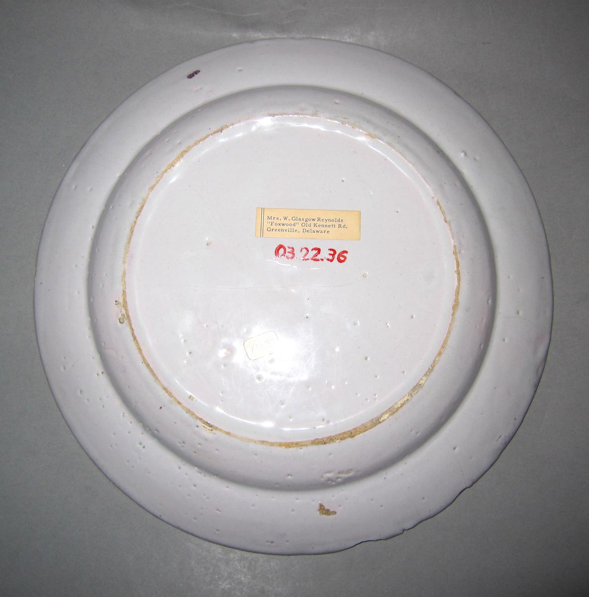 2003.0022.036 Delft plate or dinner plate underside