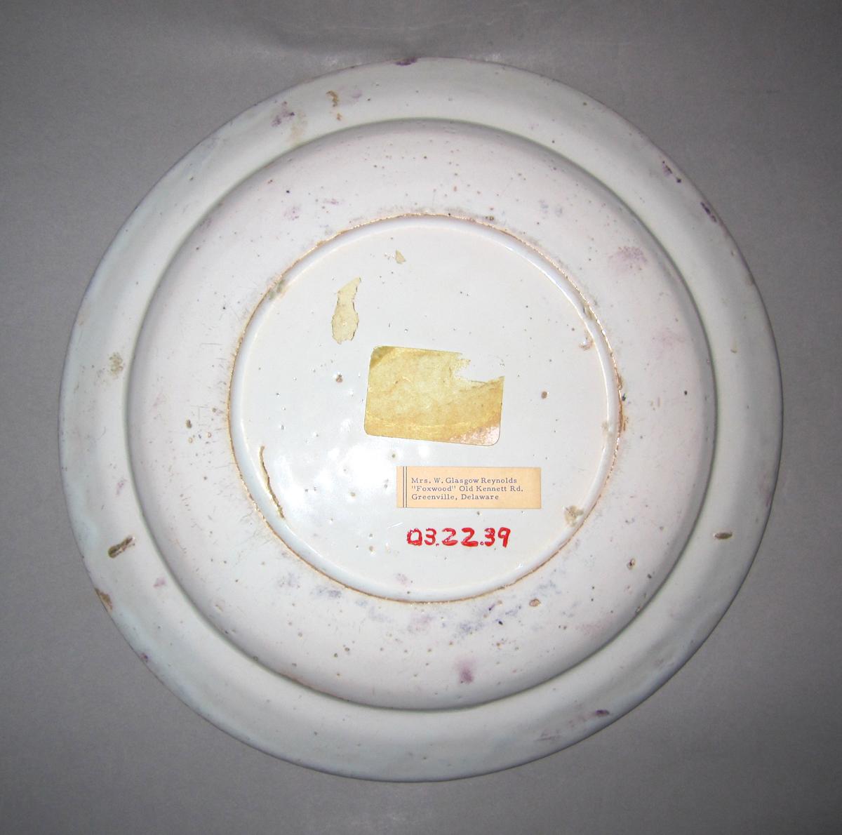 2003.0022.039 Delft plate or dinner plate underside