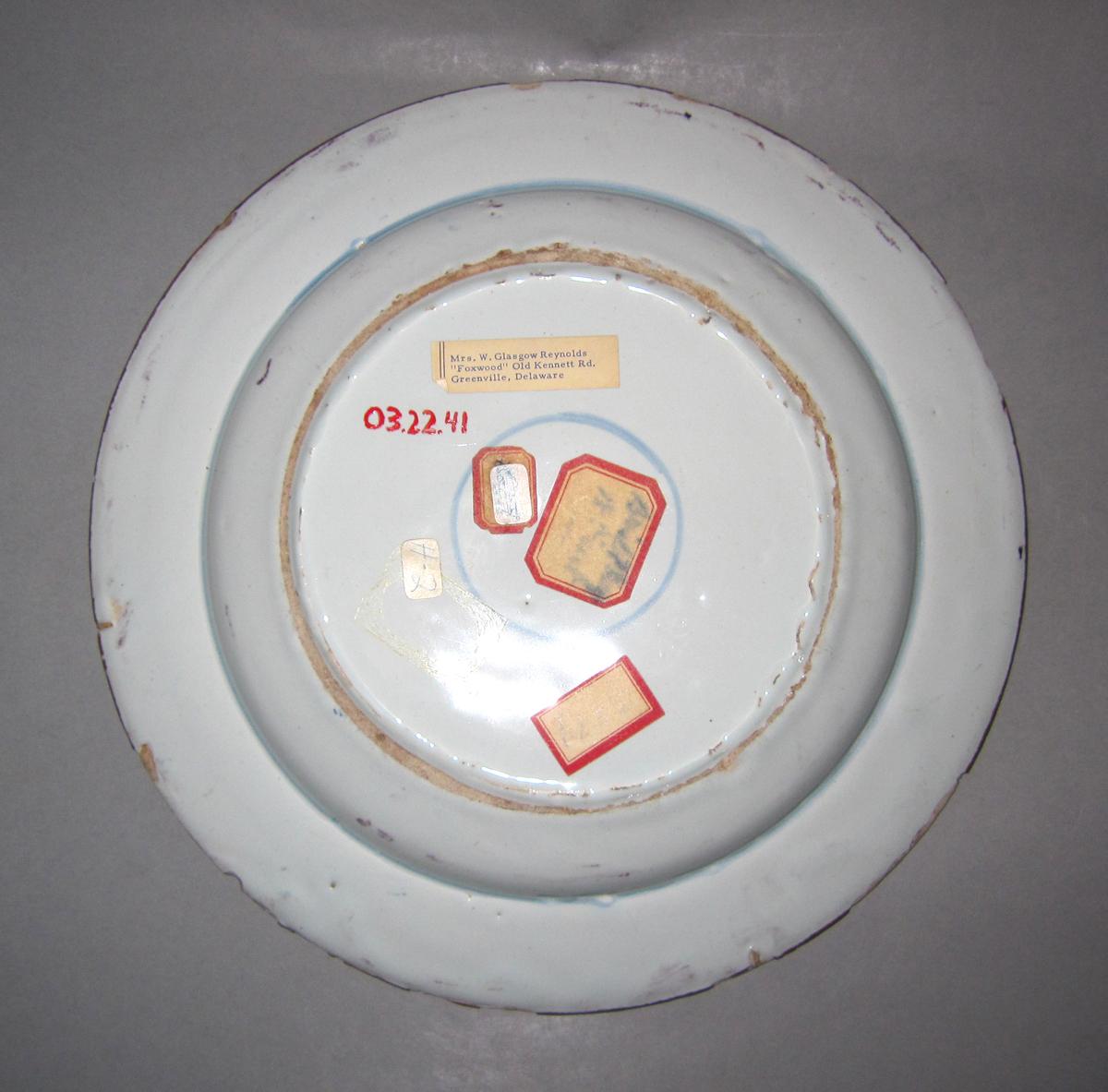 2003.0022.041 Delft plate or dinner plate underside