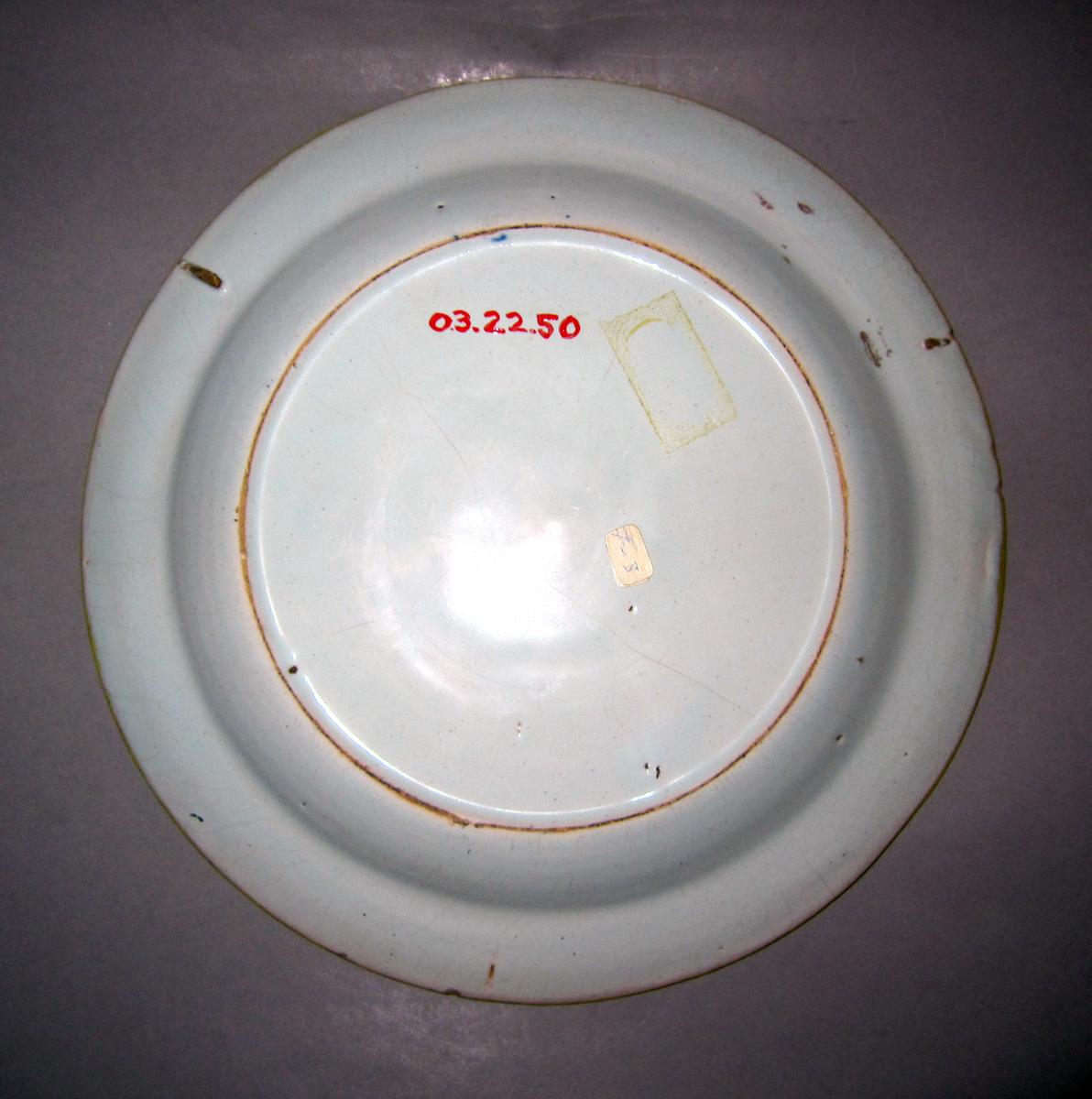 2003.0022.050 Delft plate or dinner plate underside