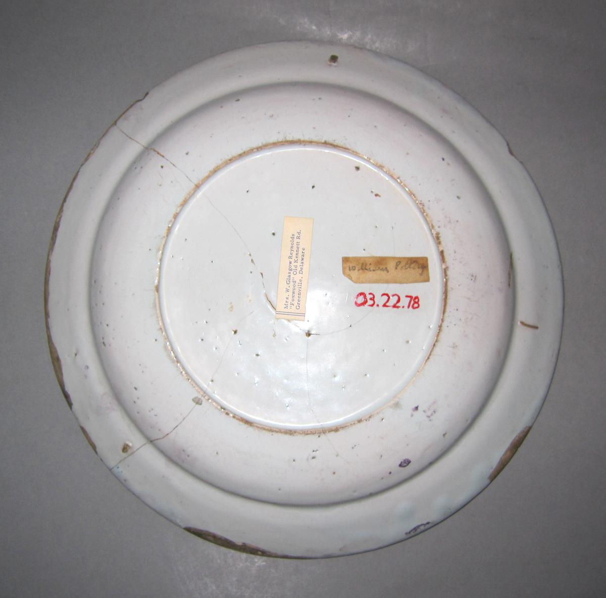 2003.0022.078 Delft plate or dinner plate underside