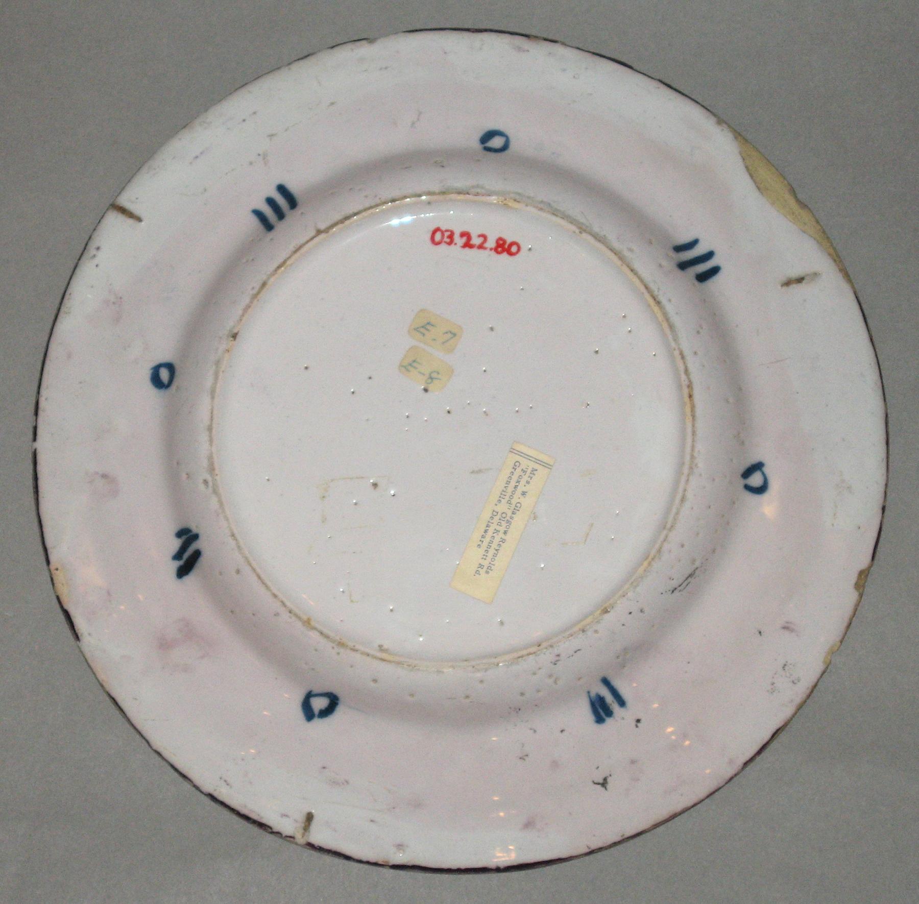 2003.0022.080 Delft plate (back)