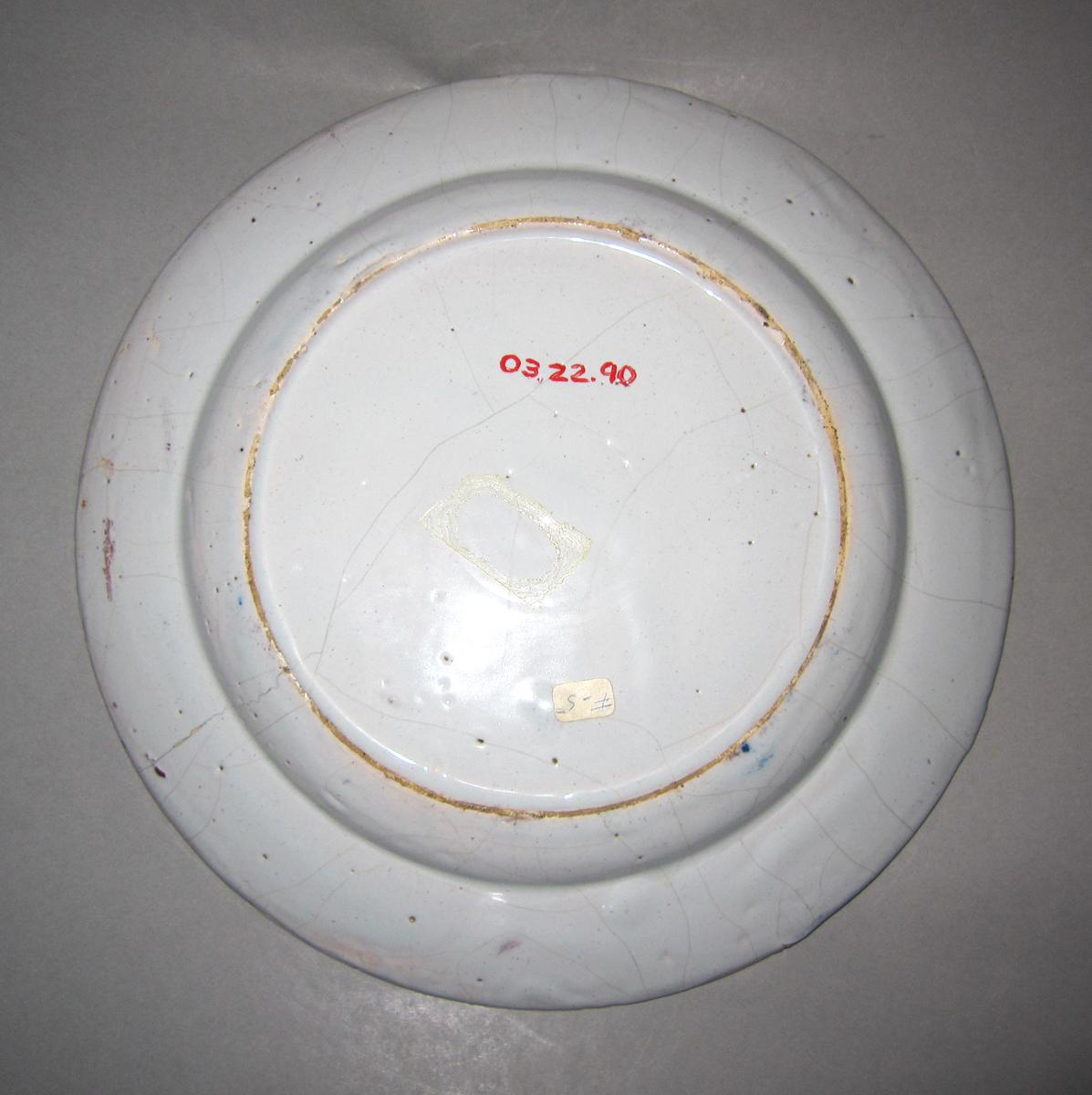 2003.0022.090 Delft plate or dinner plate underside