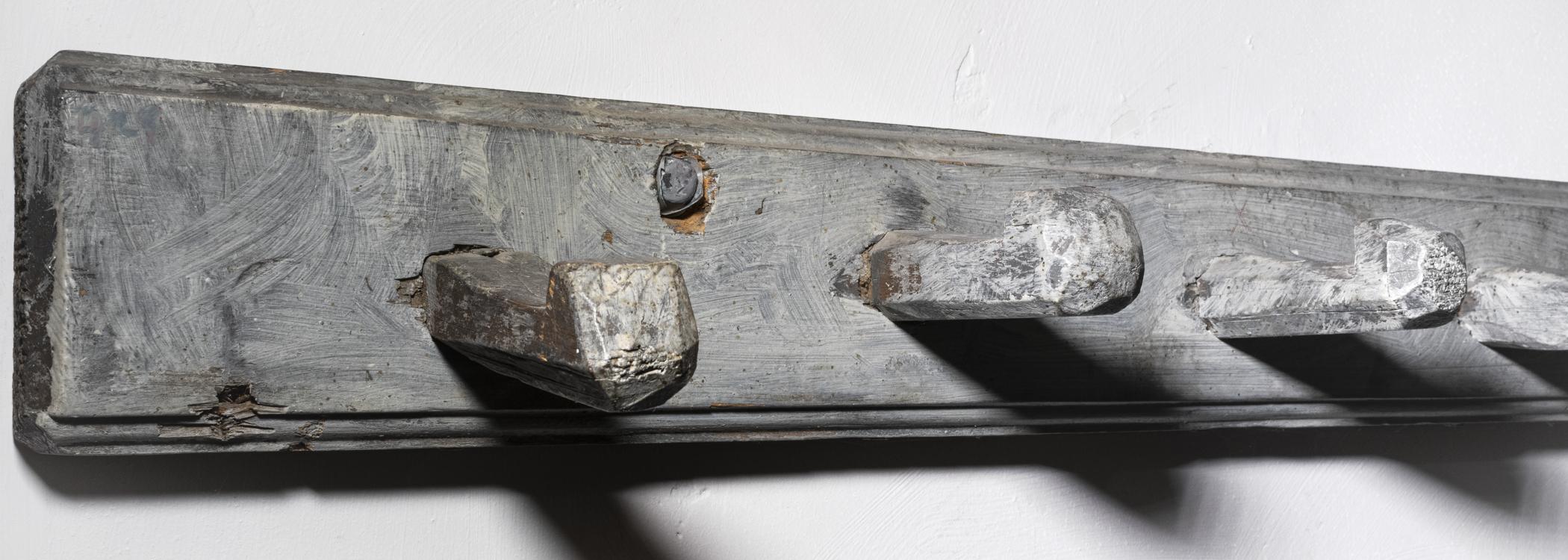 1958.1032 Clothes rack, detail 1, in situ, Hardenbergh Bedroom