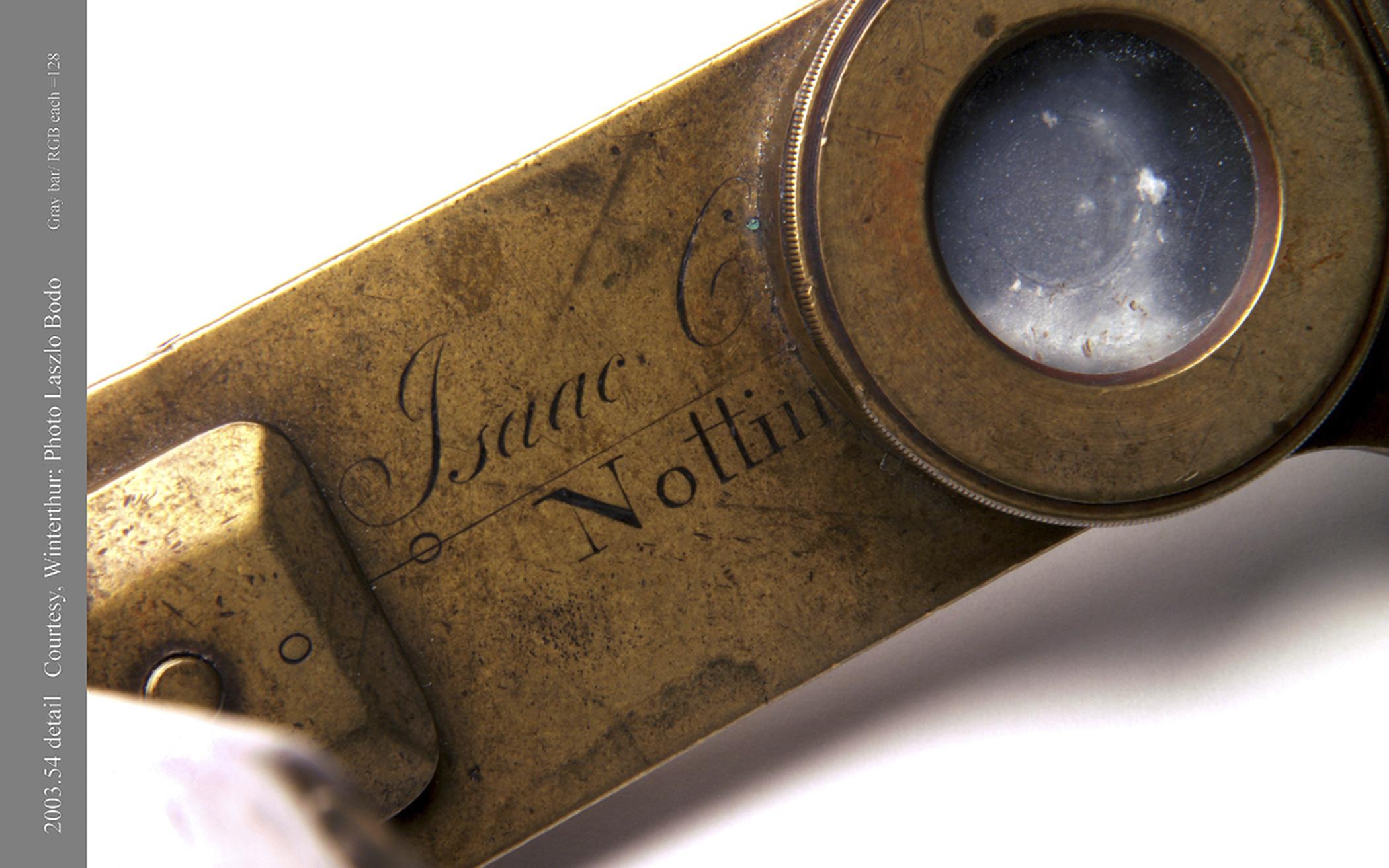 2003.0054 Surveying Compass (detail 1)