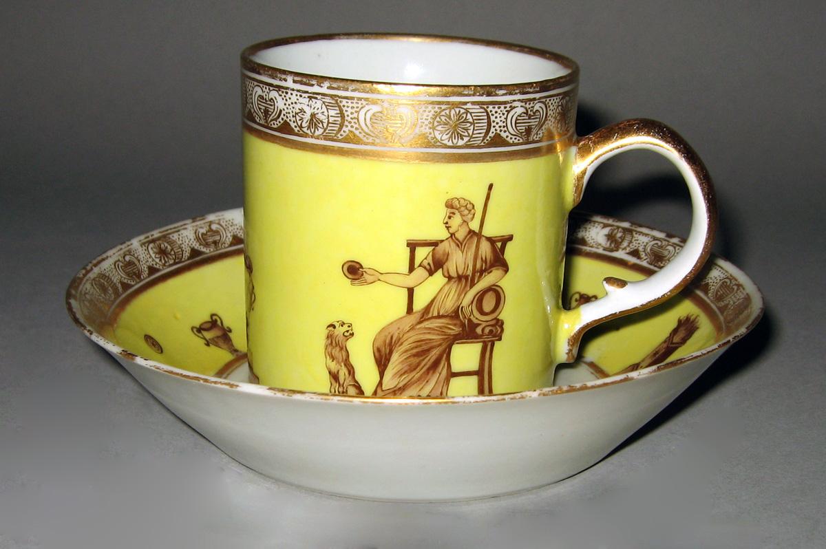 2004.0042.002 A, B Porcelain Coffee Cup and Saucer