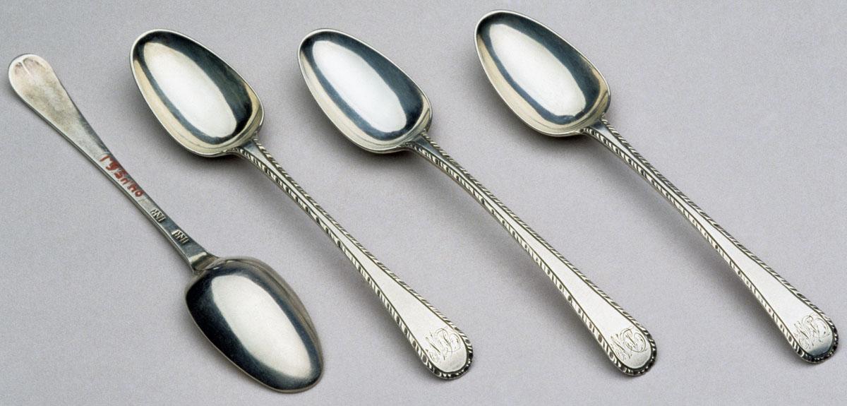 2004.0045.006.001, 2004.0045.006.002, 2004.0045.006.003, 2004.0045.006.004 Spoon, Teaspoon, view 1