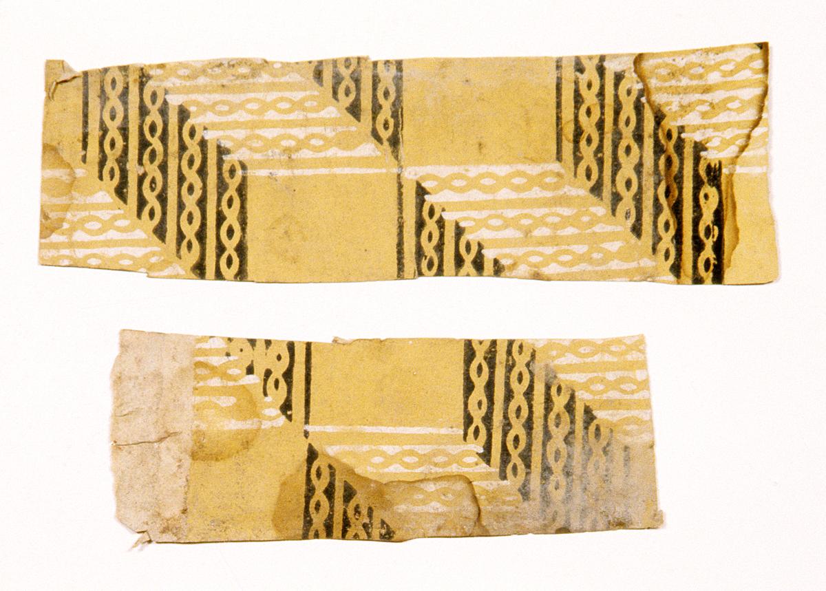 2004.0046.001 A, B Wall Covering, Wallpaper Fragments