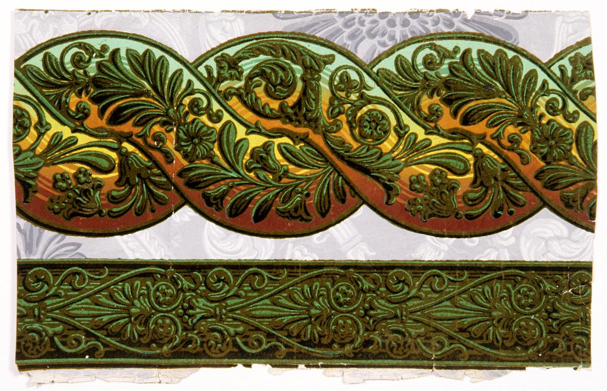 2004.0046.004 Wall Covering, Wallpaper Frieze and Border Fragment