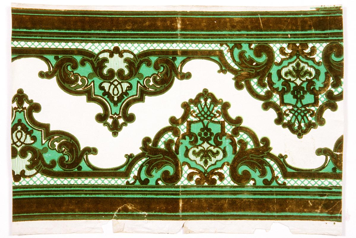 2004.0046.007 Wall Covering, Wallpaper Border Fragment