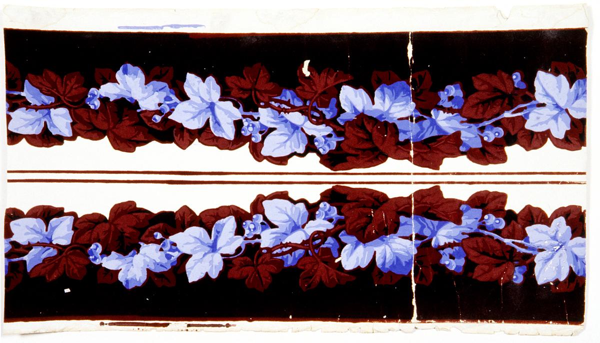 2004.0046.008 Wall Covering, Wallpaper Border Fragment