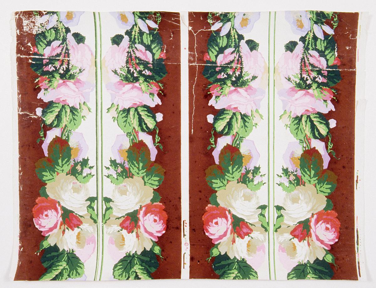 2004.0046.009 Wall Covering, Wallpaper Border Fragment