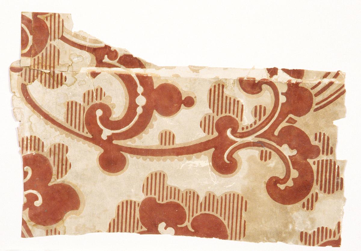 2004.0046.013 Wall Covering, Wallpaper Fragment