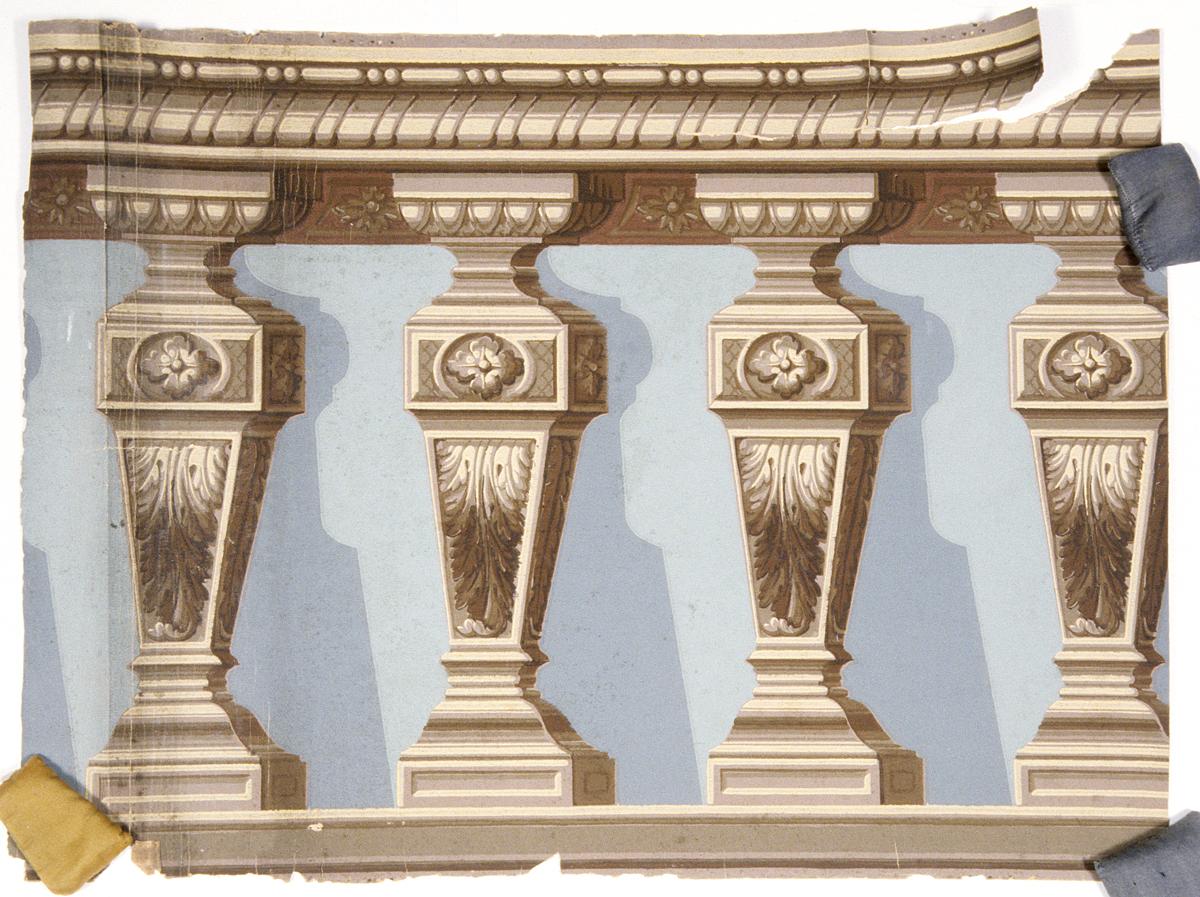 2004.0046.015 Wall Covering, Wallpaper Fragment