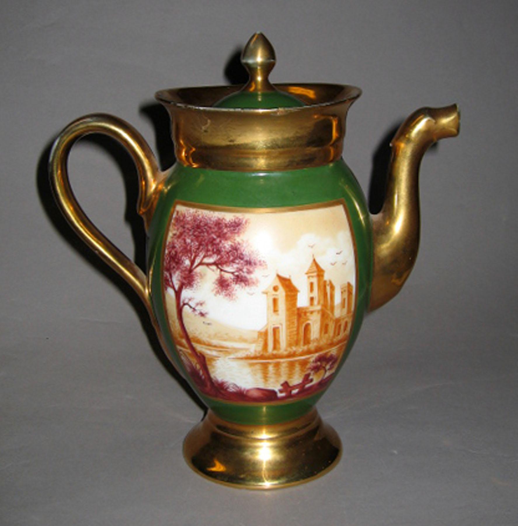 2004.0058.001.001 A, B Sèvres porcelain teapot (handle-left)