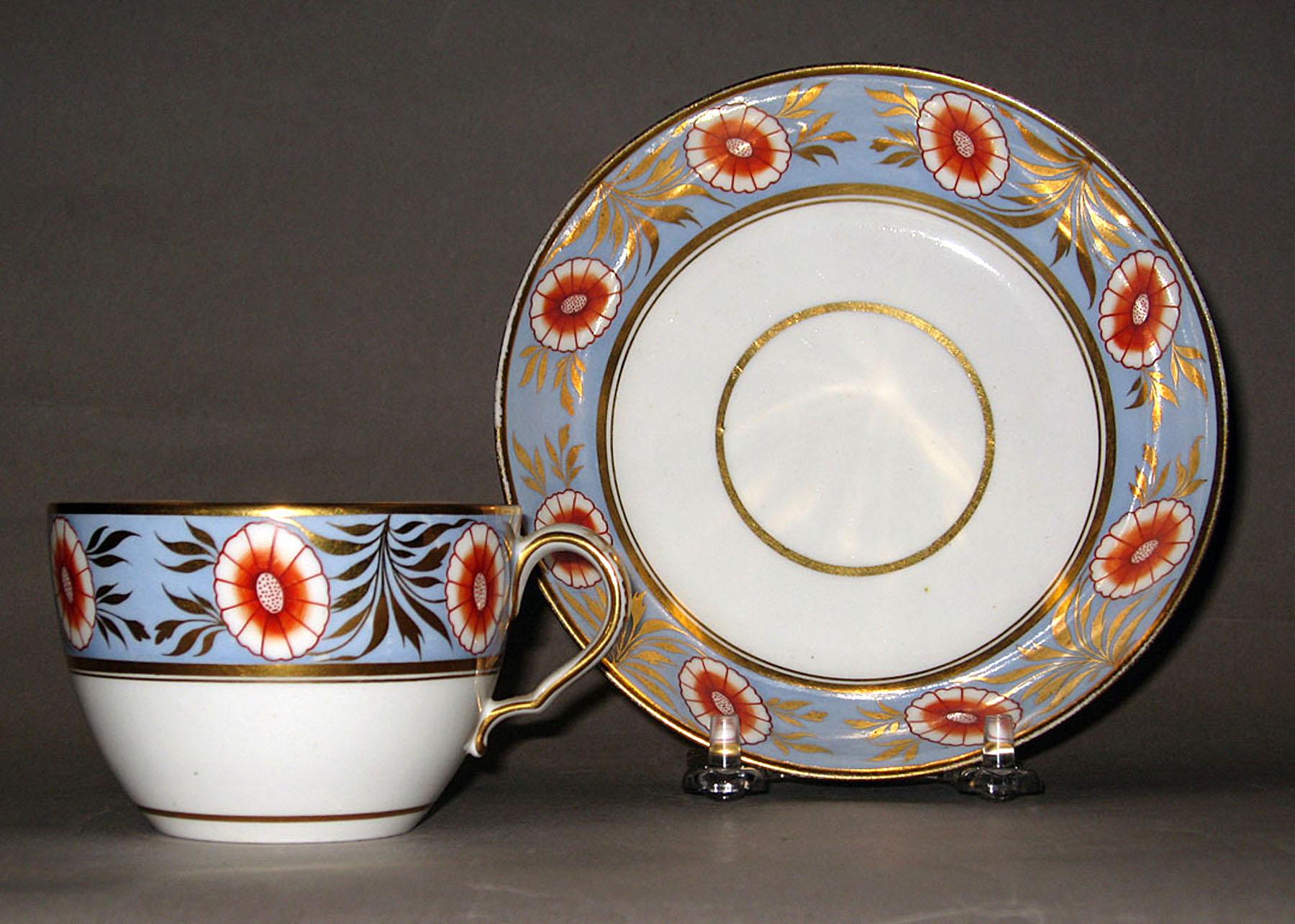 2004.0073.002.012 A, B Spode bone-china teacup and saucer