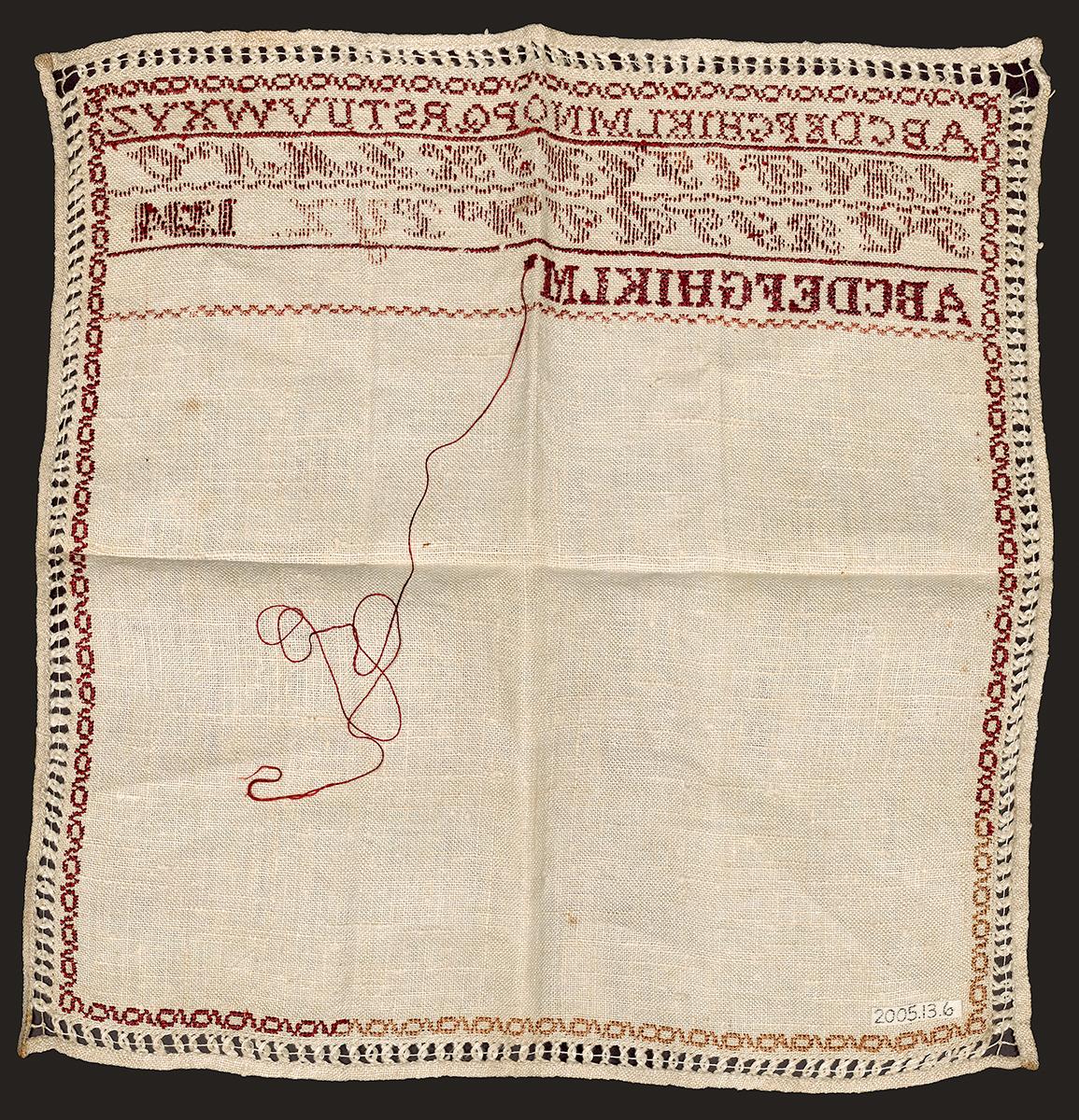 2005.0013.006 Sampler, Verso