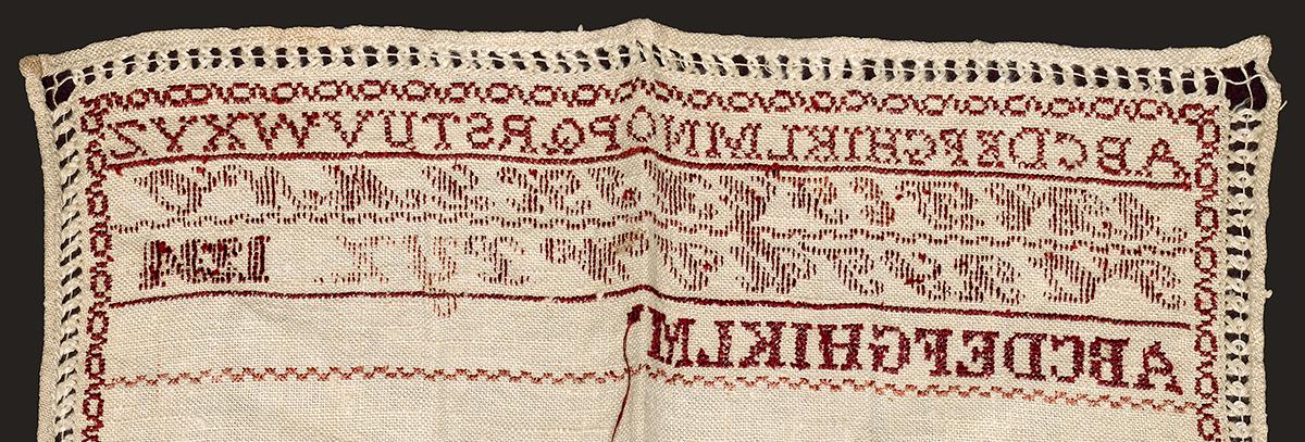 2005.0013.006 Sampler, Verso Detail