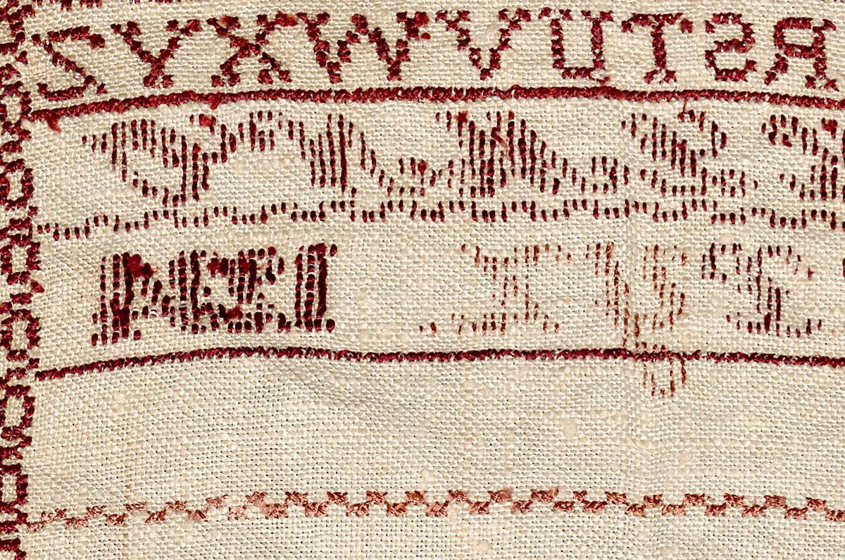2005.0013.006 Sampler, Verso Detail 3