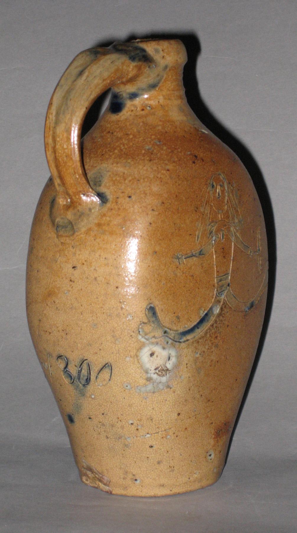 1958.1098 Stoneware bottle or flask (detail)