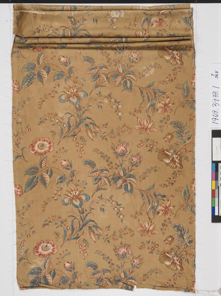 1969.3933.001 Textile, printed, detail 1