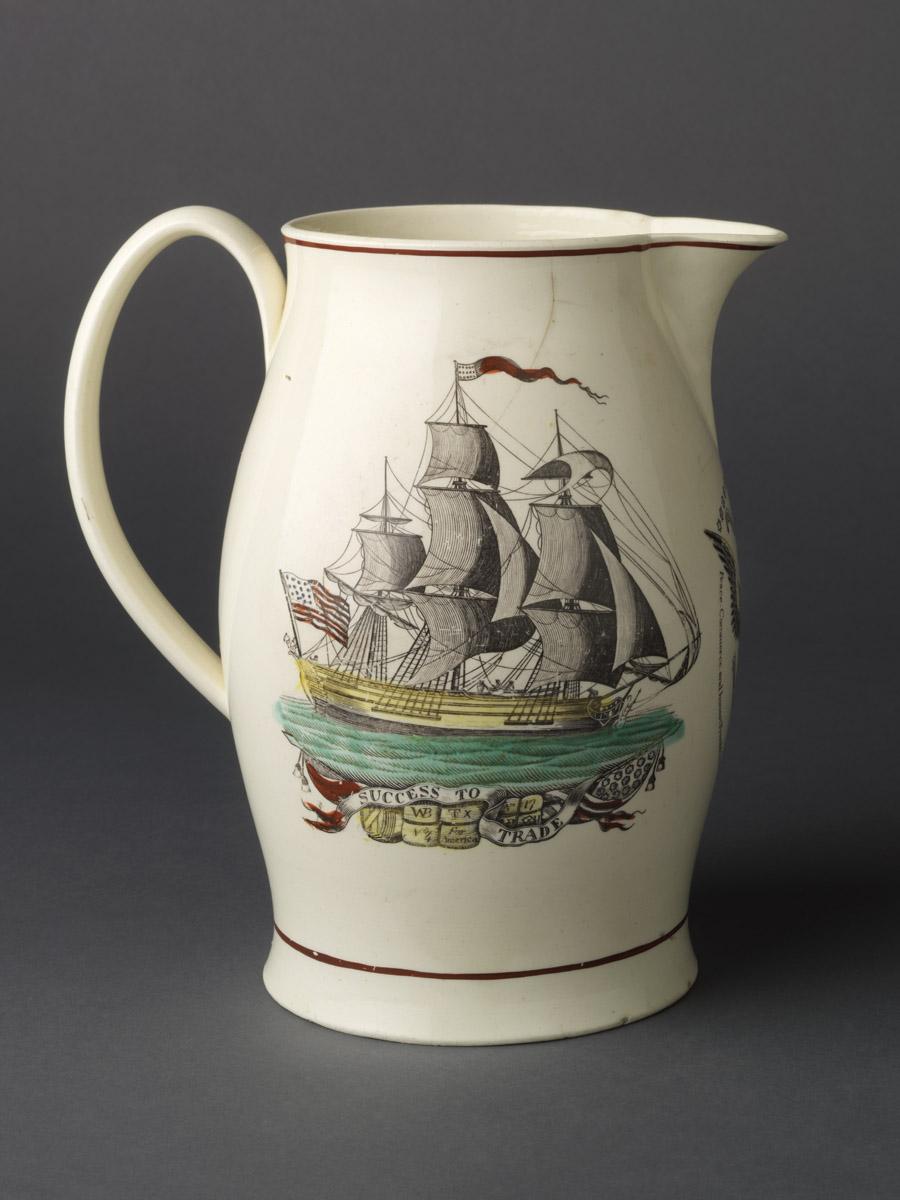 1958.1186 Success to America's Militia Jug (view 1)